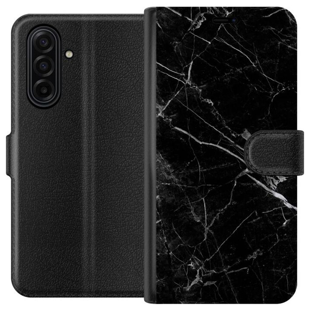 Samsung Galaxy A17 5G Musta Lompakkokotelo Svart marmor