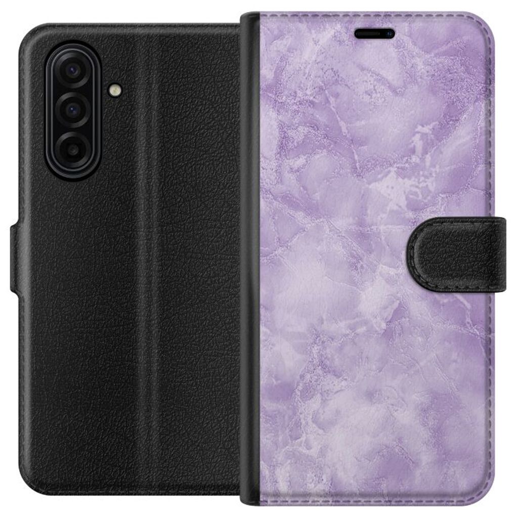 Samsung Galaxy A17 5G Svart Plånboksfodral Lila marmor