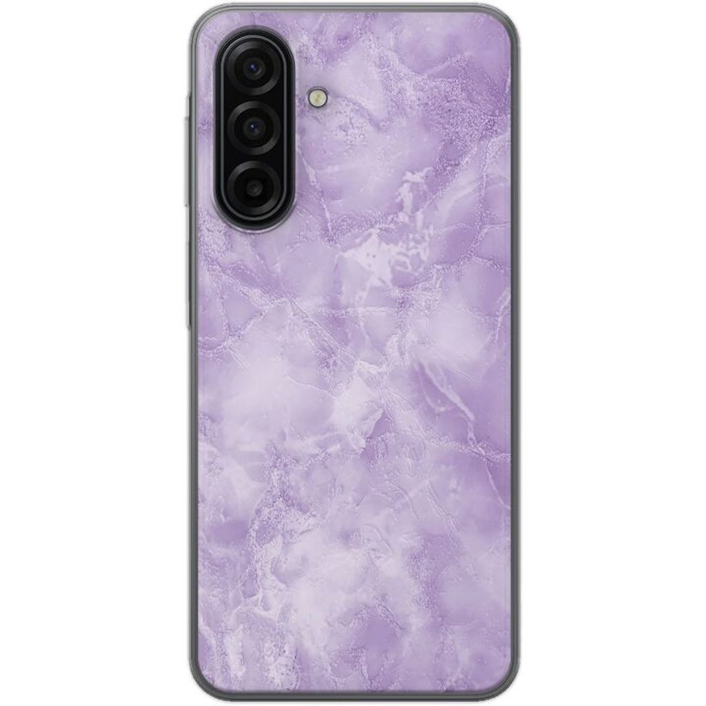 Samsung Galaxy A17 5G Läpinäkyvä Puhelinkotelo Lila marmor