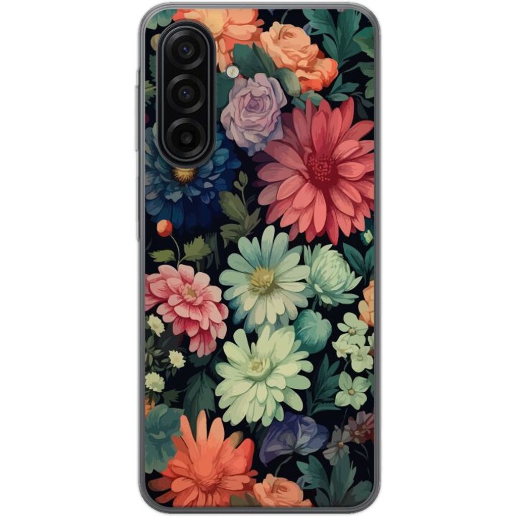 Samsung Galaxy A17 5G Gennemsigtigt Telefoncover Färglada blommor