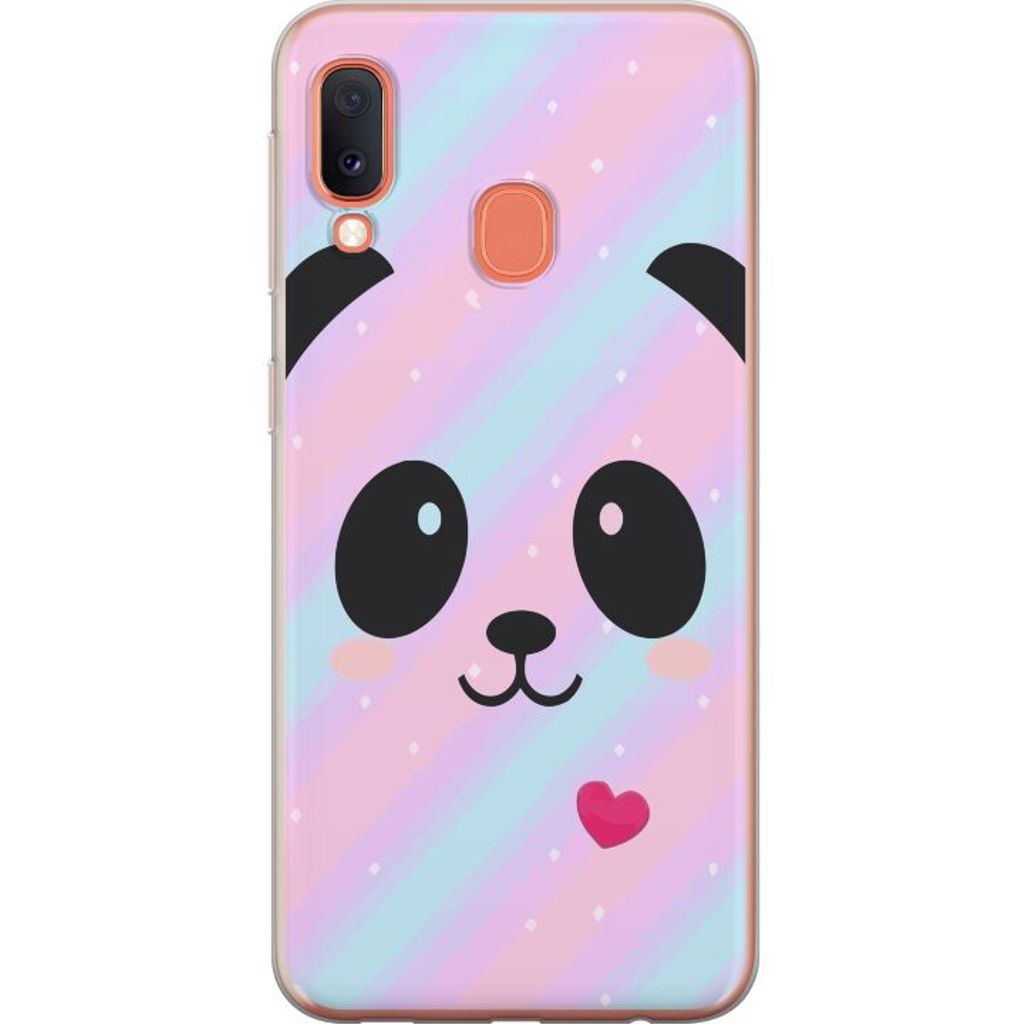 Samsung Galaxy A20e Gjennomsiktig Telefondeksel Glad panda