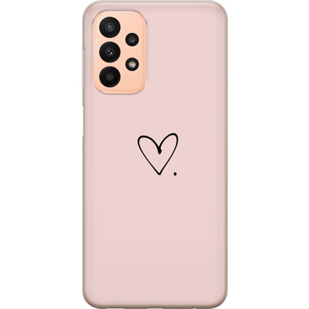 Samsung Galaxy A23 5G Gjennomsiktig Telefondeksel Hjärta.