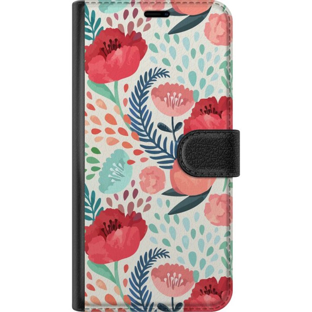 Samsung Galaxy A26 Sort Lommebokdeksel Flora