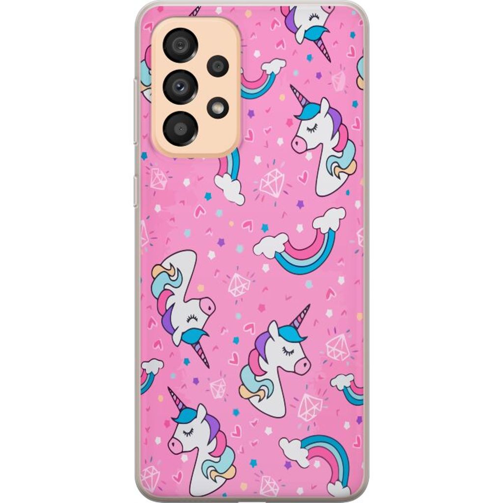 Samsung Galaxy A33 5G Transparent Mobilskal Enhörningar