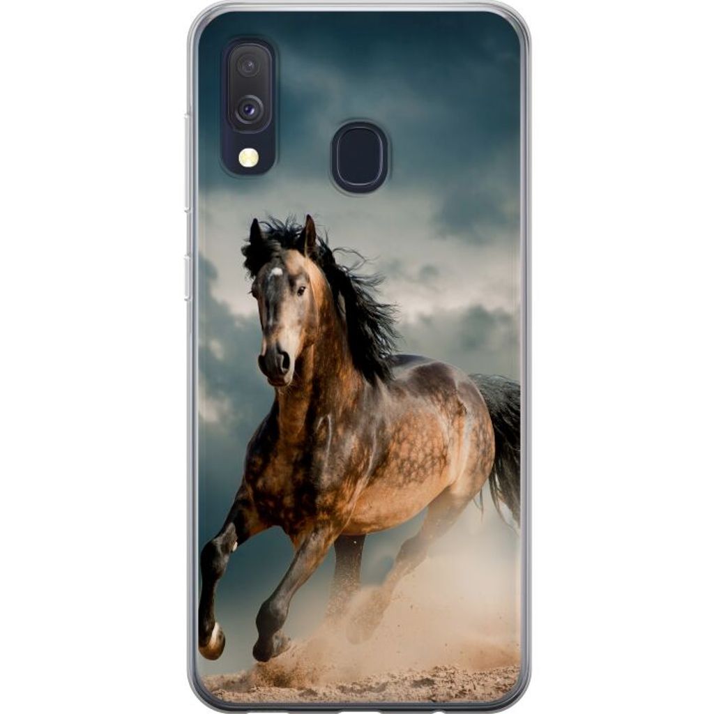 Samsung Galaxy A40 Gennemsigtigt Telefoncover Springande Häst