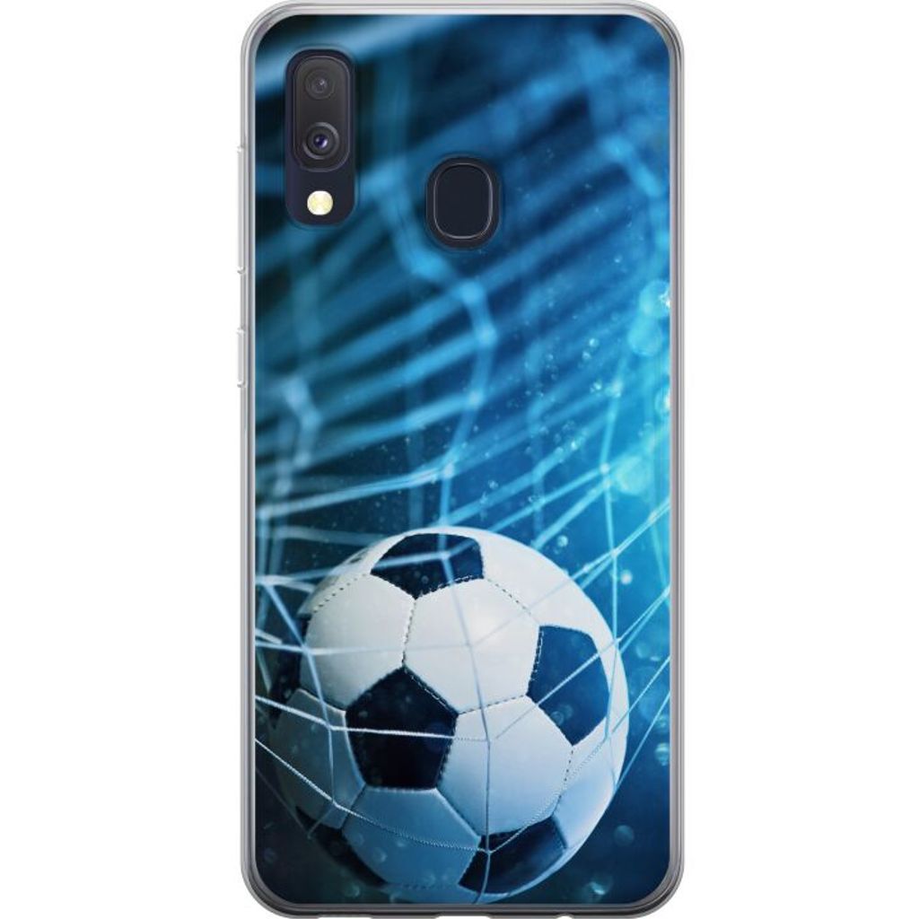 Samsung Galaxy A40 Gennemsigtigt Telefoncover Fotboll