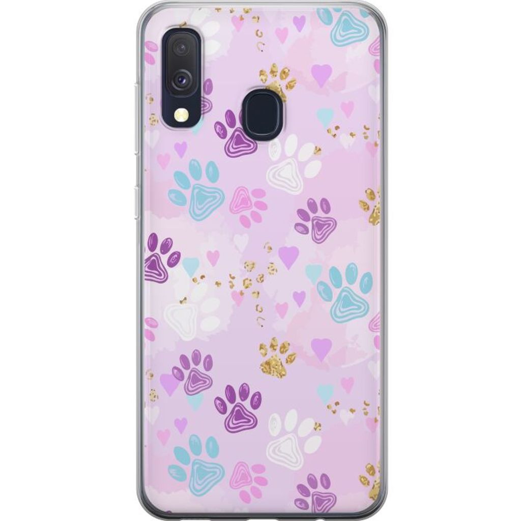 Samsung Galaxy A40 Gennemsigtigt Telefoncover Kattavtryck