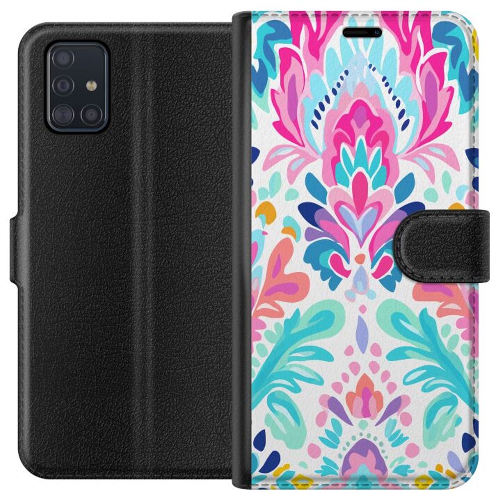 Samsung Galaxy A51 Musta Lompakkokotelo Design