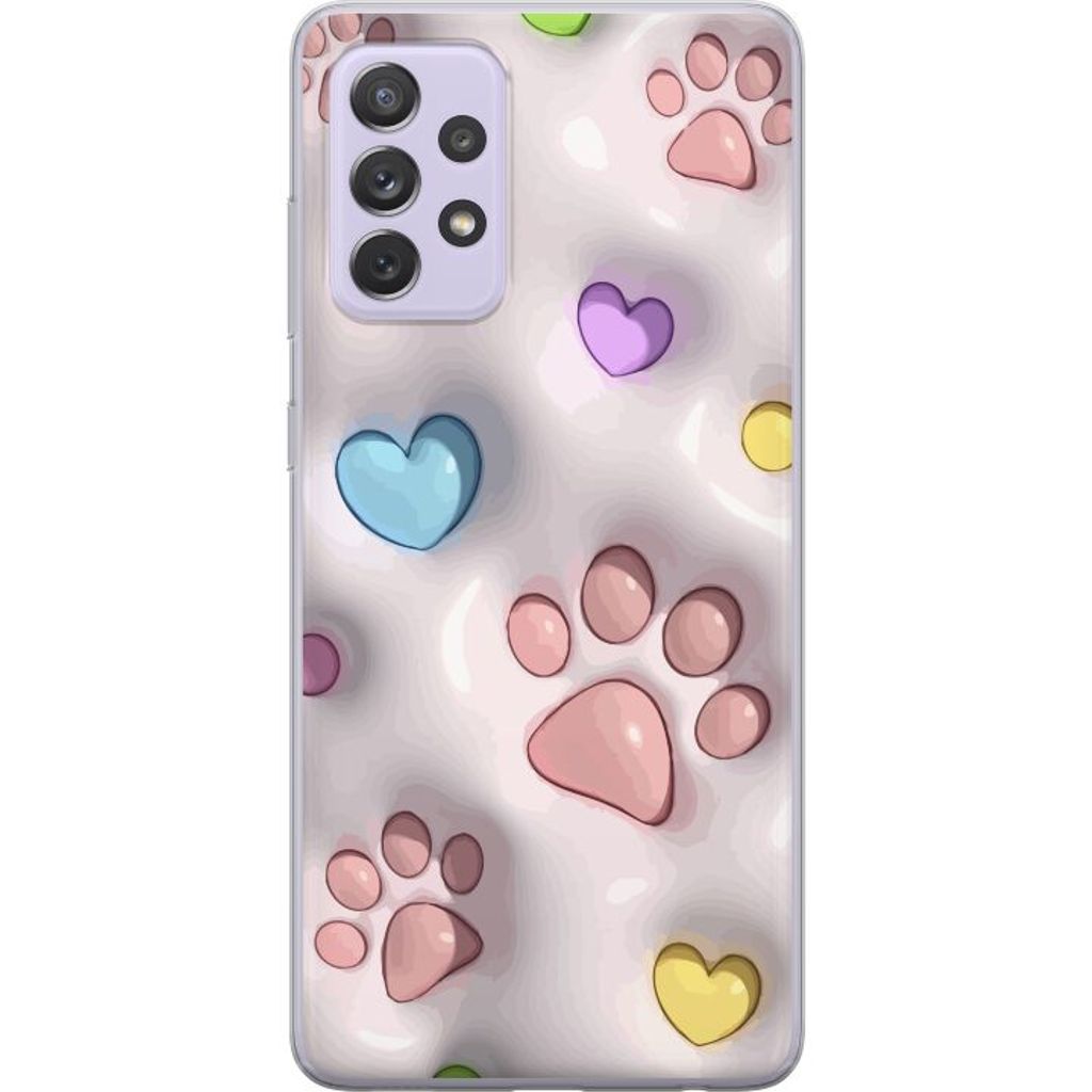 Samsung Galaxy A52s 5G Gjennomsiktig Telefondeksel Fluffiga Tassar