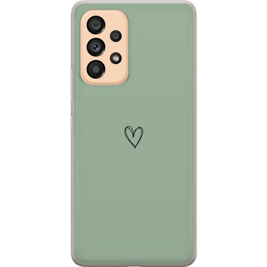 Samsung Galaxy A53 5G Läpinäkyvä Puhelinkotelo Hjärta