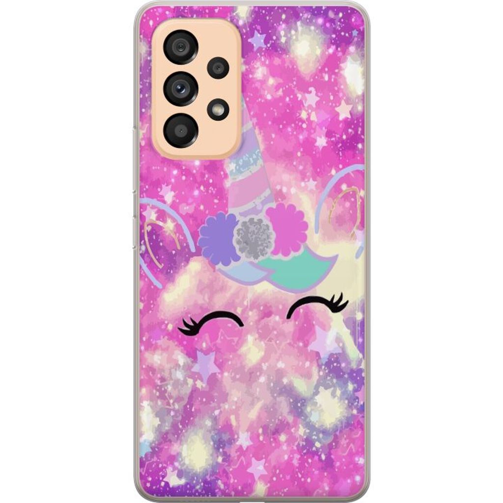 Samsung Galaxy A53 5G Transparent Mobilskal Glad Enhörning