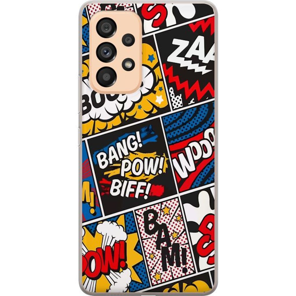 Samsung Galaxy A53 5G Gjennomsiktig Telefondeksel Tecknat Boom!
