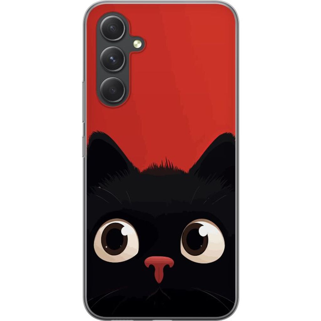 Samsung Galaxy A55 Gennemsigtigt Telefoncover Busig Katt