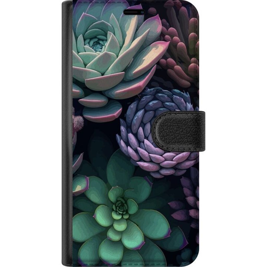 Samsung Galaxy A56 Svart Plånboksfodral Taklök grön