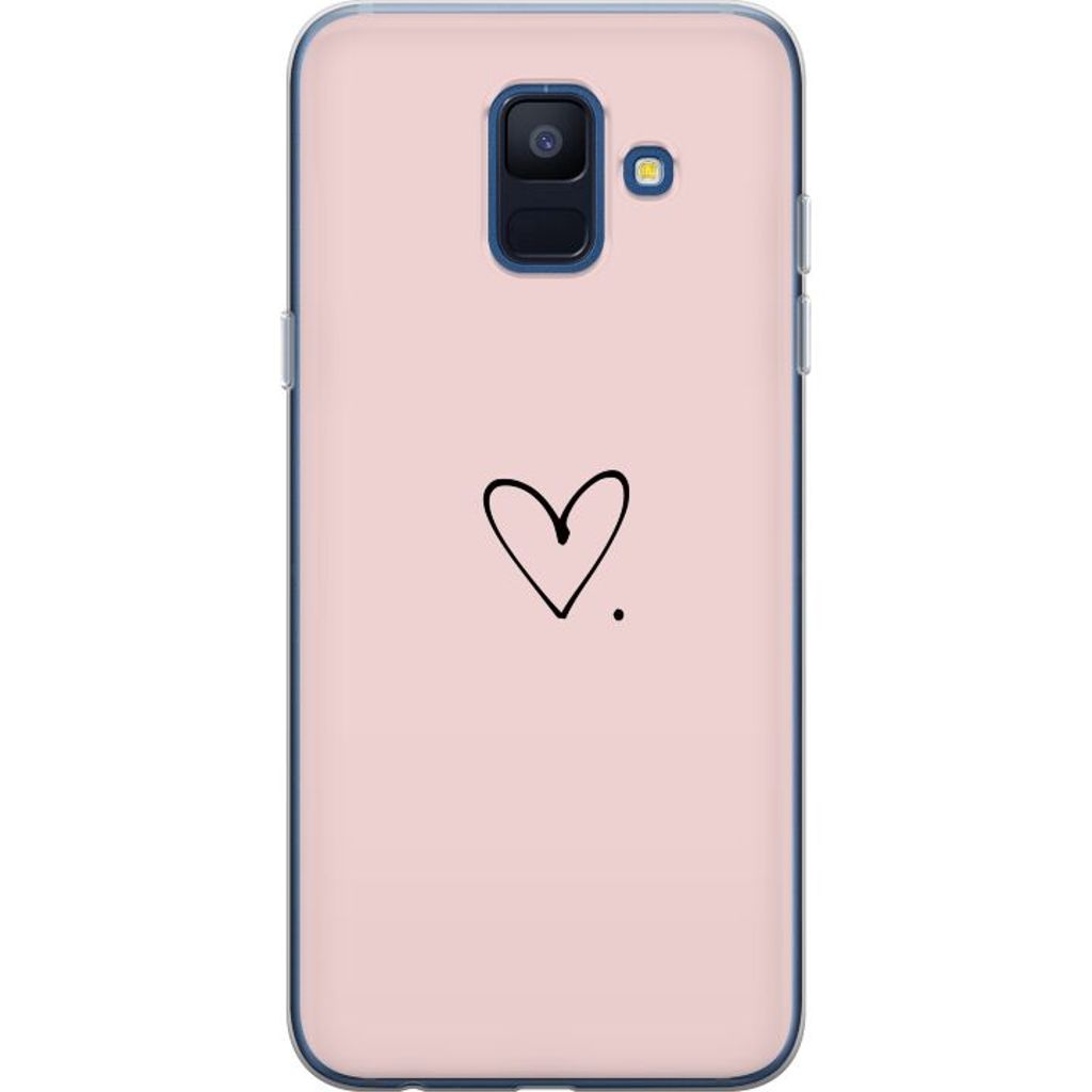Samsung Galaxy A6 (2018) Transparent Mobilskal Hjärta.