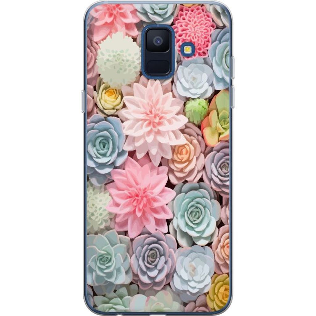 Samsung Galaxy A6 (2018) Transparent Mobilskal Växter