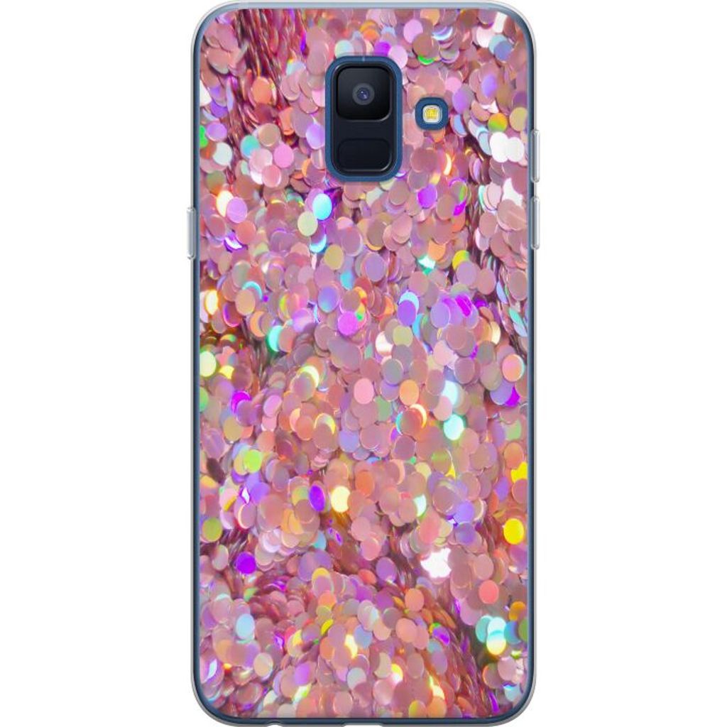 Samsung Galaxy A6 (2018) Transparent Mobilskal Glitter