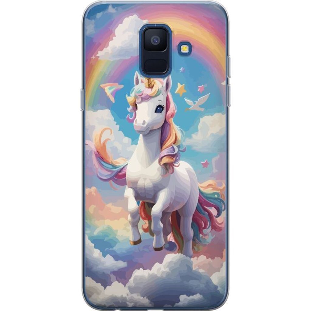 Samsung Galaxy A6 (2018) Transparent Mobilskal Stolt Enhörnig