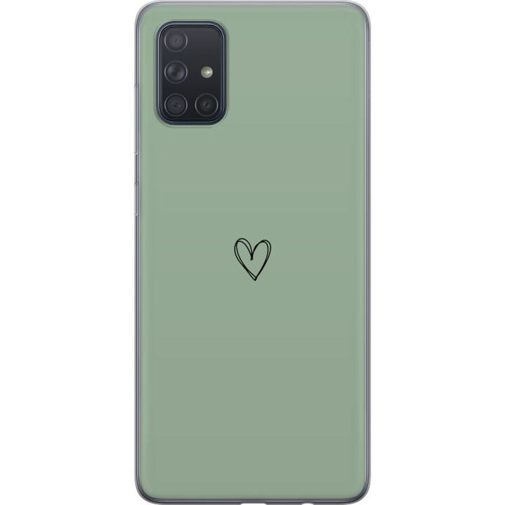 Samsung Galaxy A71 Transparent Mobilskal Hjärta