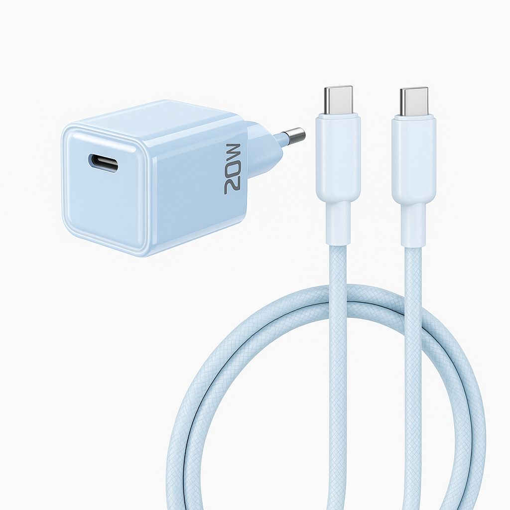 20W USB-C Snabbladdare till Samsung med 60W kabel - Blå 