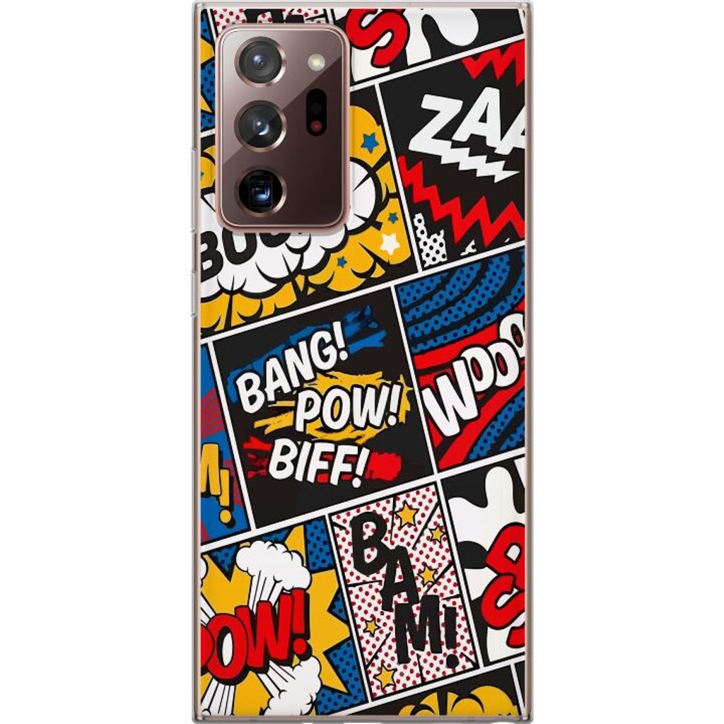 Samsung Galaxy Note20 Ultra Läpinäkyvä Puhelinkotelo Tecknat Boom!