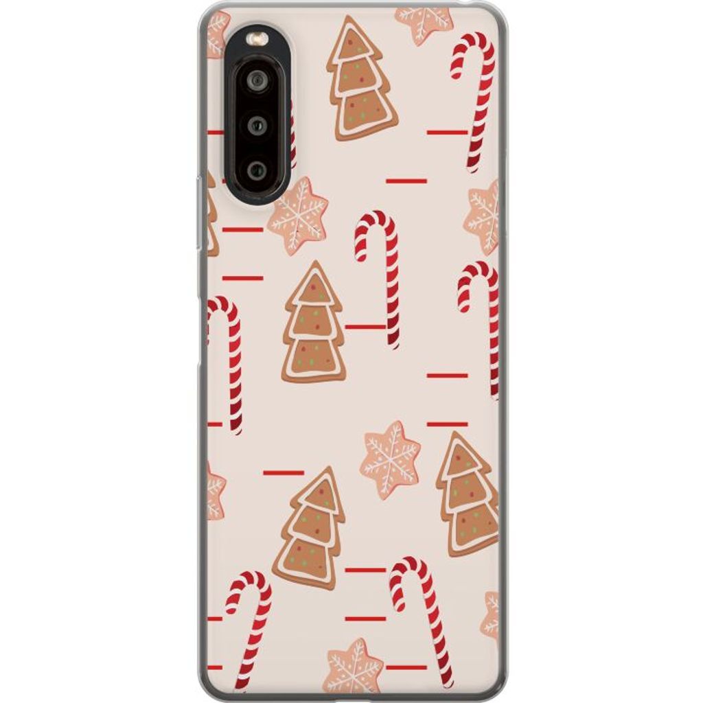 Sony Xperia 10 II Gjennomsiktig Telefondeksel Julens Godisglädje