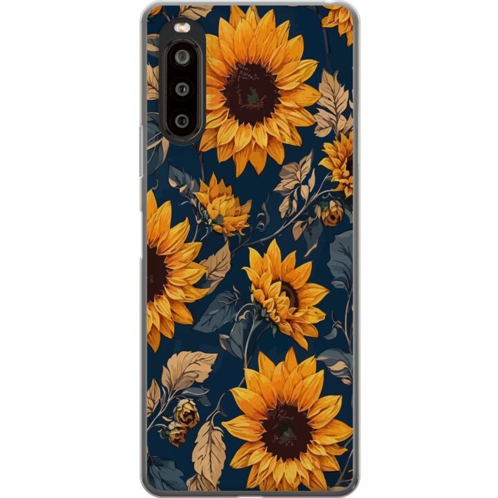 Sony Xperia 10 II Läpinäkyvä Puhelinkotelo Solrosor