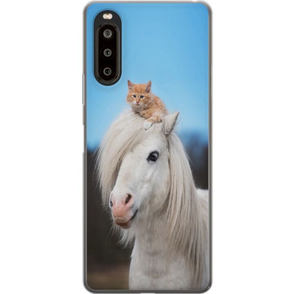 Sony Xperia 10 II Gennemsigtigt Telefoncover Katt och Häst