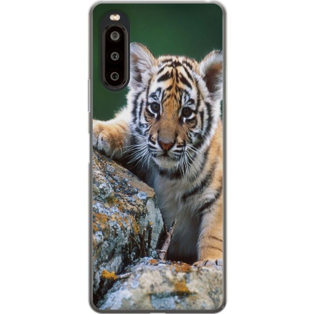 Sony Xperia 10 II Transparent Mobilskal Tiger