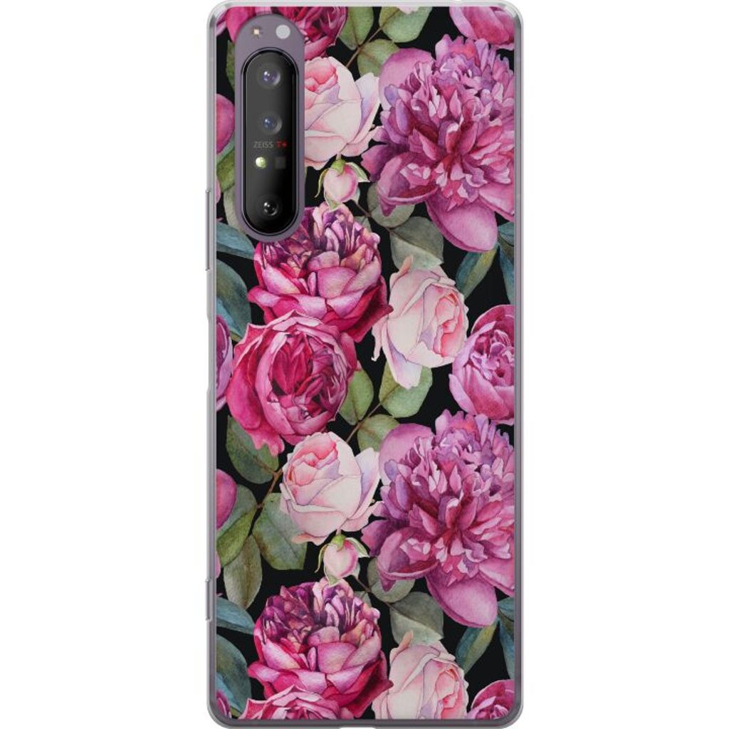 Sony Xperia 1 II Transparent Mobilskal Rosor