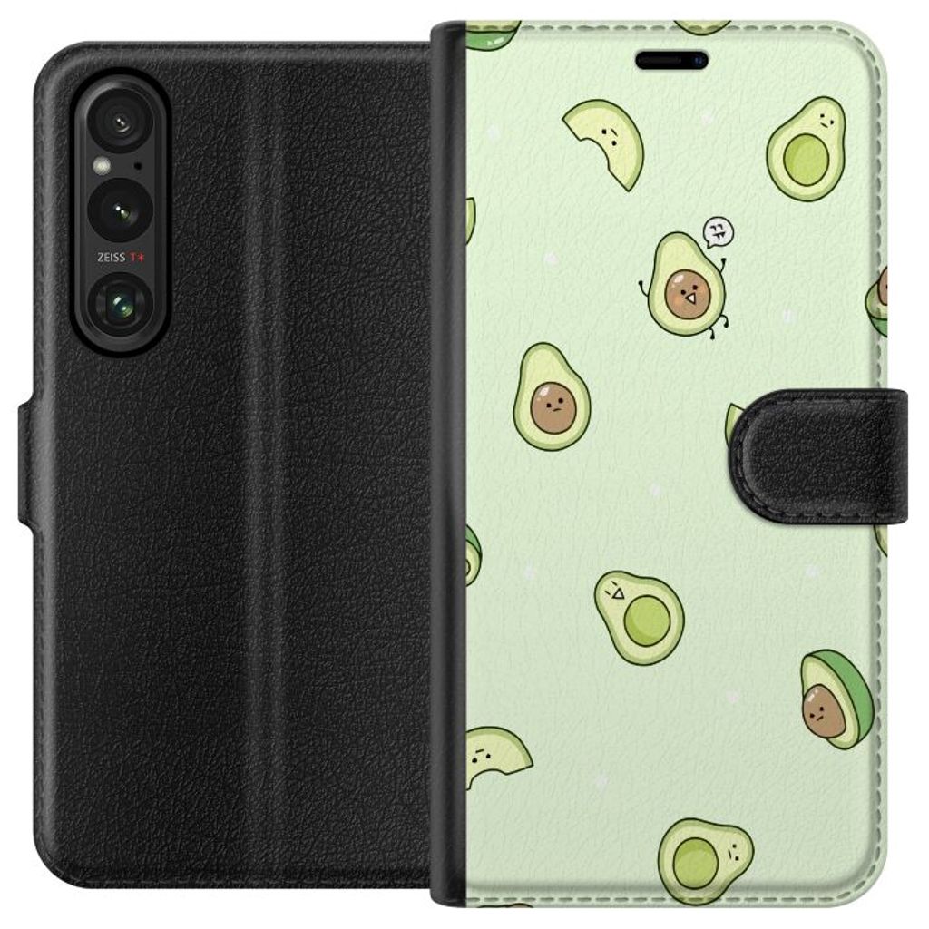 Sony Xperia 1 V Sort Lommebokdeksel Avokado