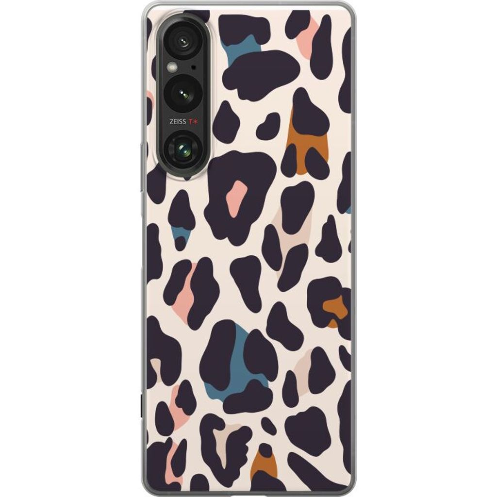 Sony Xperia 1 VI Transparent Mobilskal Leopardmönster