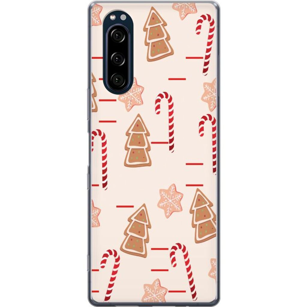 Sony Xperia 5 Gjennomsiktig Telefondeksel Julens Godisglädje