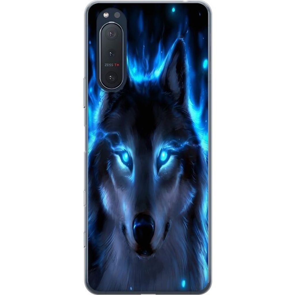 Sony Xperia 5 II Gjennomsiktig Telefondeksel Blå Varg
