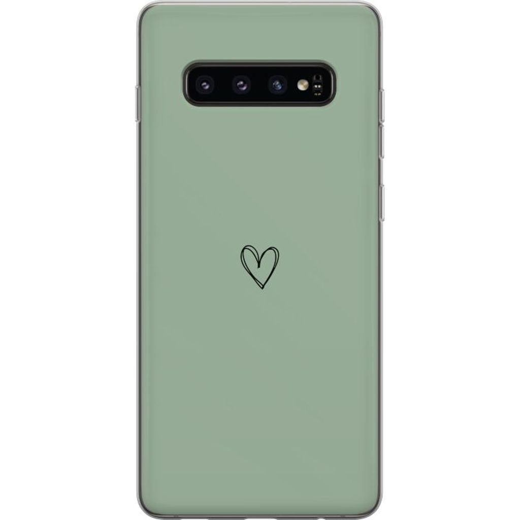 Samsung Galaxy S10 Läpinäkyvä Puhelinkotelo Hjärta