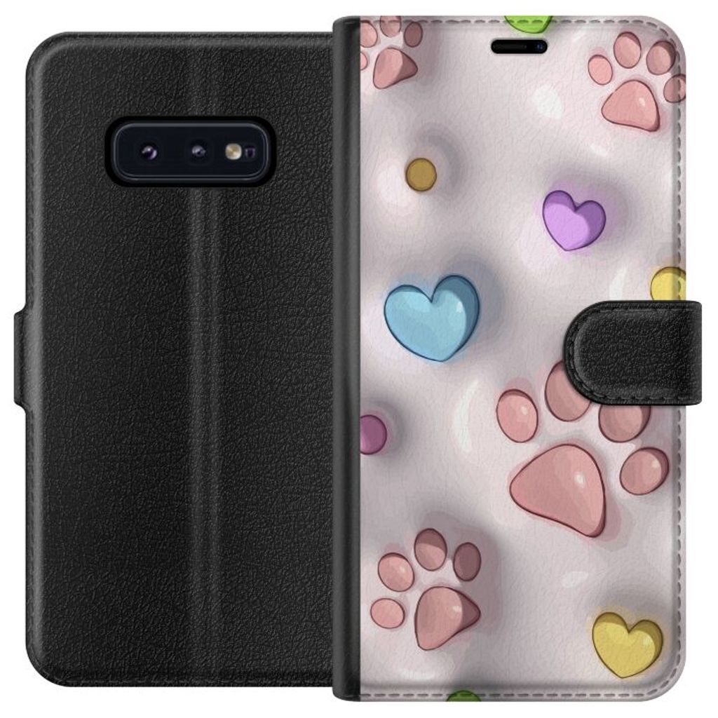 Samsung Galaxy S10e Sort Tegnebogsetui Fluffiga Tassar