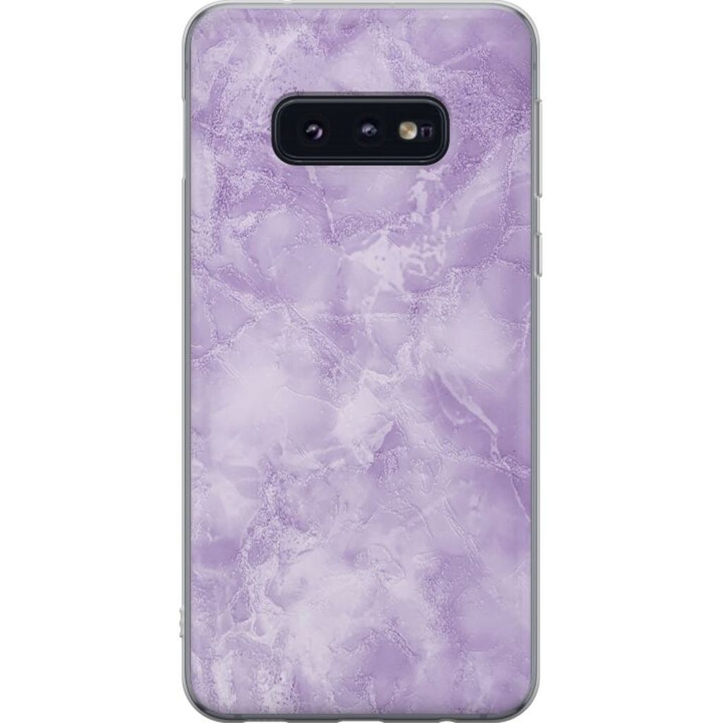 Samsung Galaxy S10e Läpinäkyvä Puhelinkotelo Lila marmor