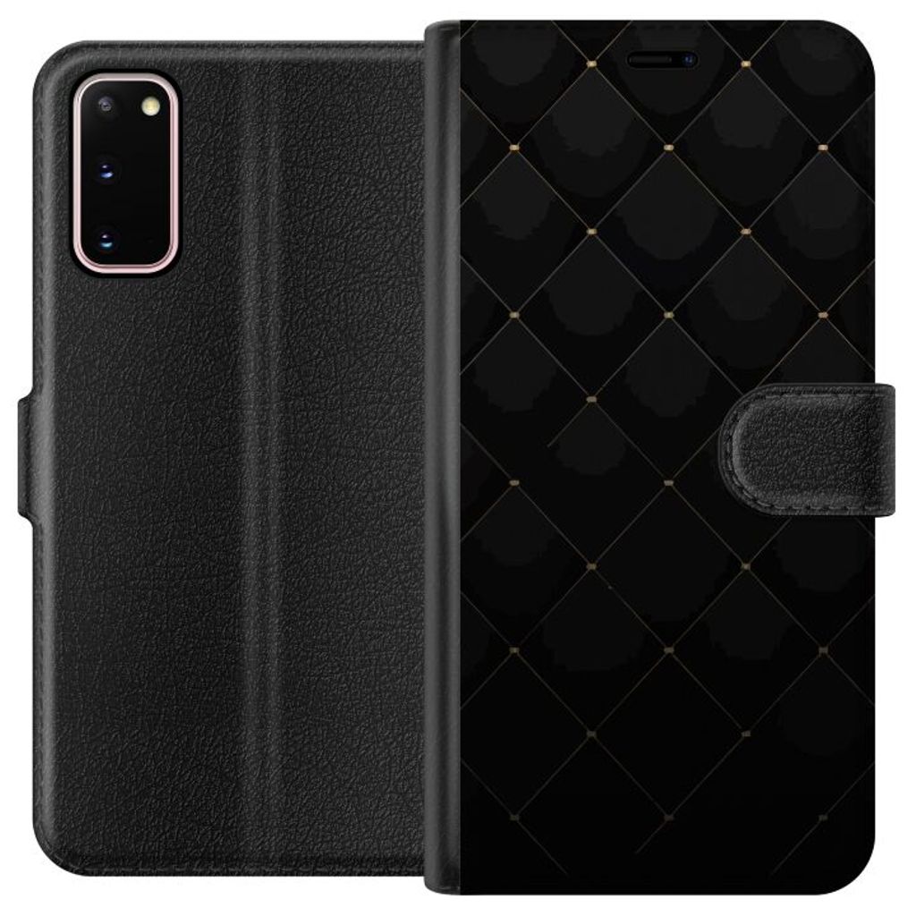 Samsung Galaxy S20 Sort Lommebokdeksel Exklusivt Mönster