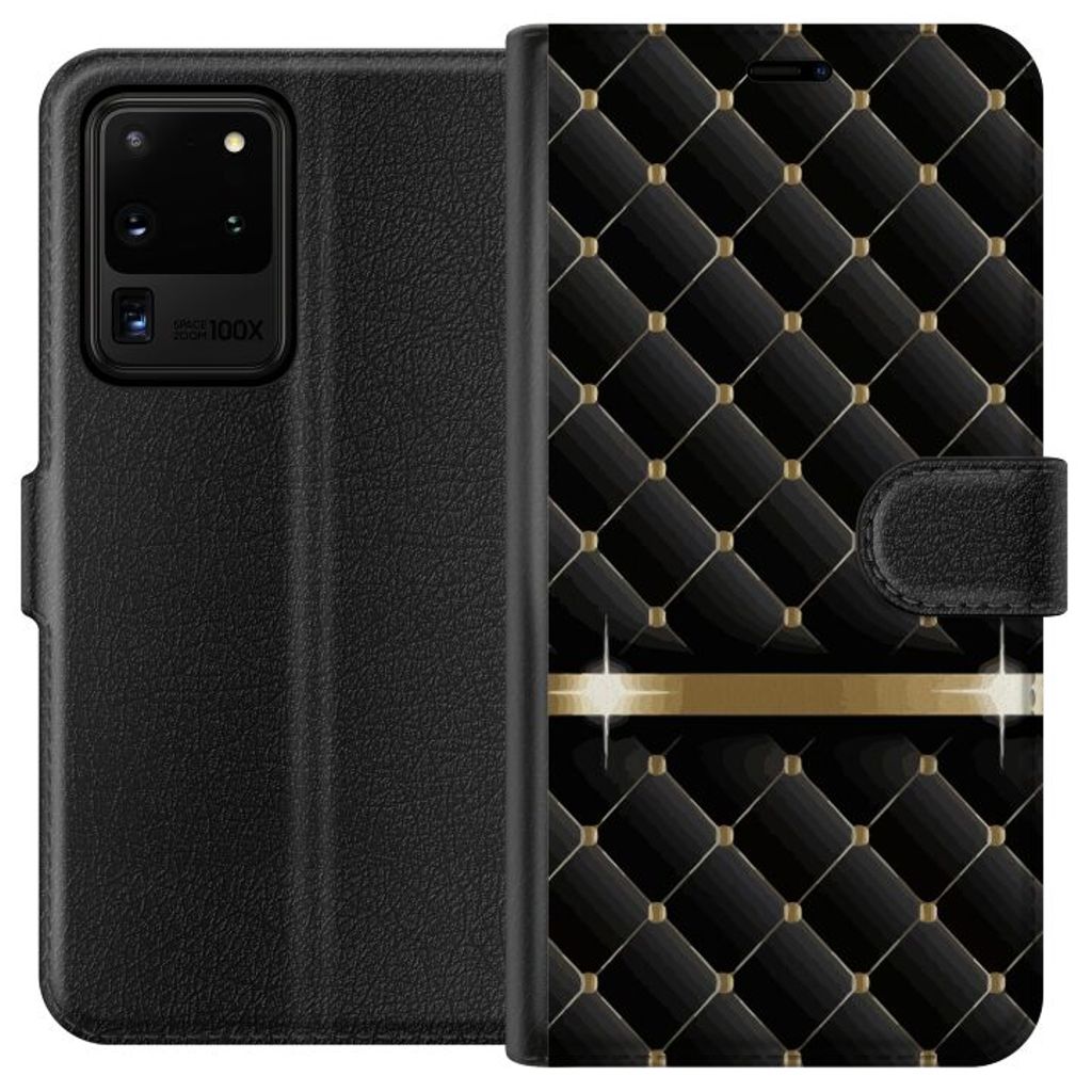 Samsung Galaxy S20 Ultra Sort Lommebokdeksel Lyxigt