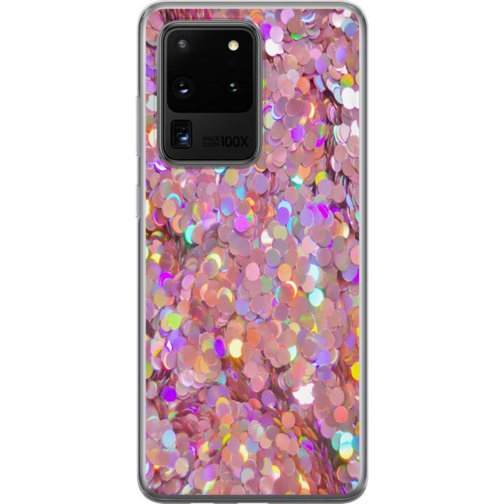 Samsung Galaxy S20 Ultra Gjennomsiktig Telefondeksel Glitter