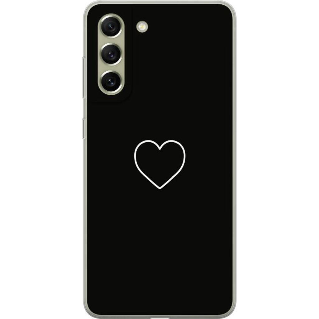 Samsung Galaxy S21 FE 5G Transparent Mobilskal Hjärta