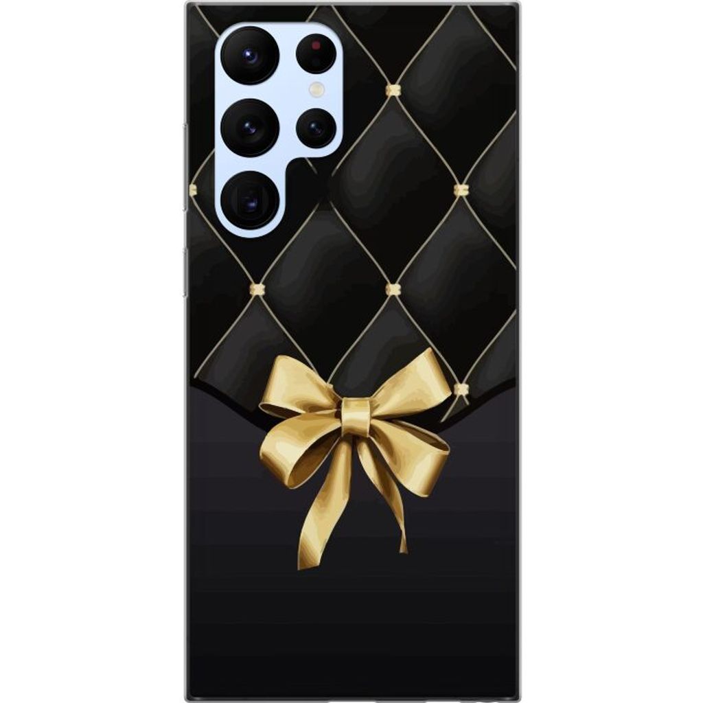 Samsung Galaxy S22 Ultra 5G Transparent Mobilskal Elegant Rosett