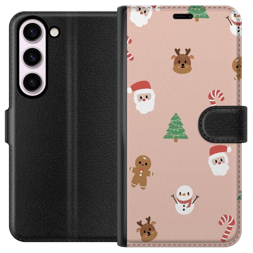Samsung Galaxy S23 Musta Lompakkokotelo Klassisk Julfest