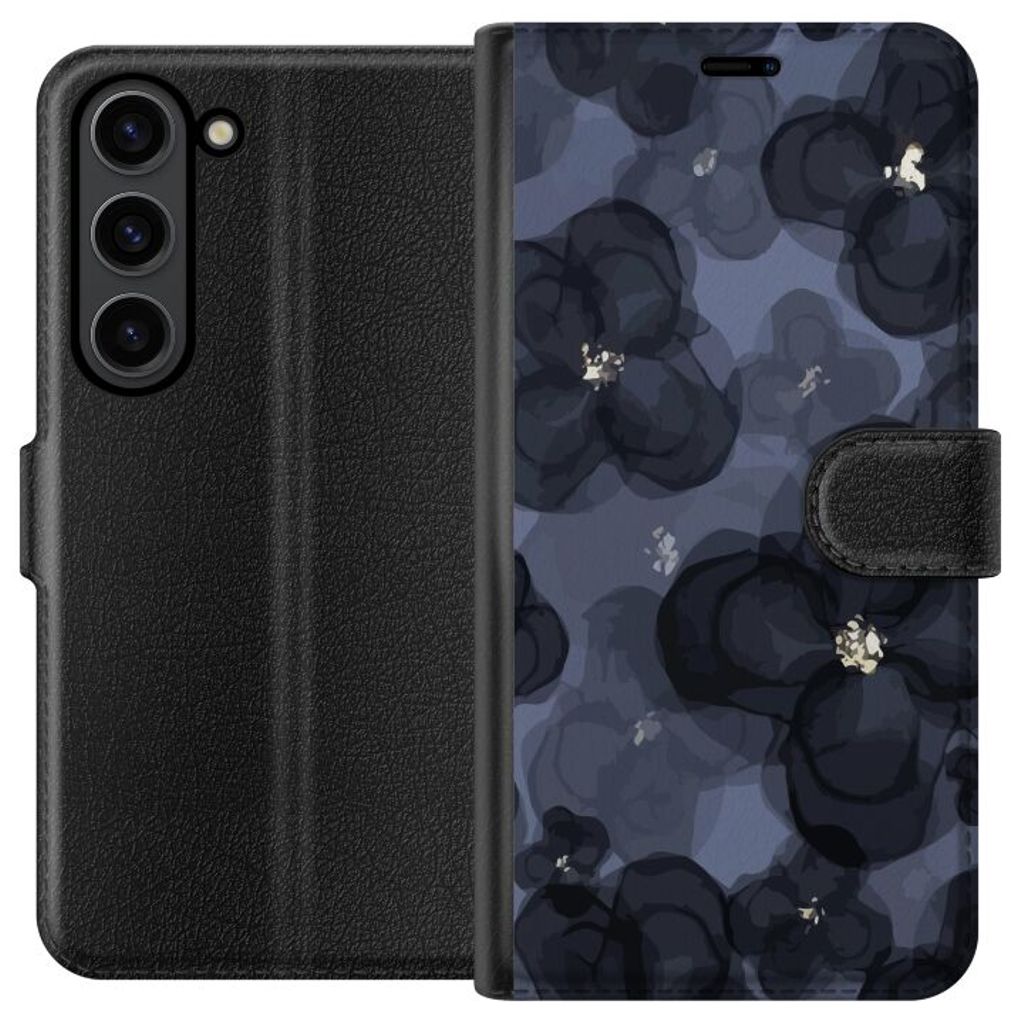 Samsung Galaxy S24 Svart Plånboksfodral Blomsteräng