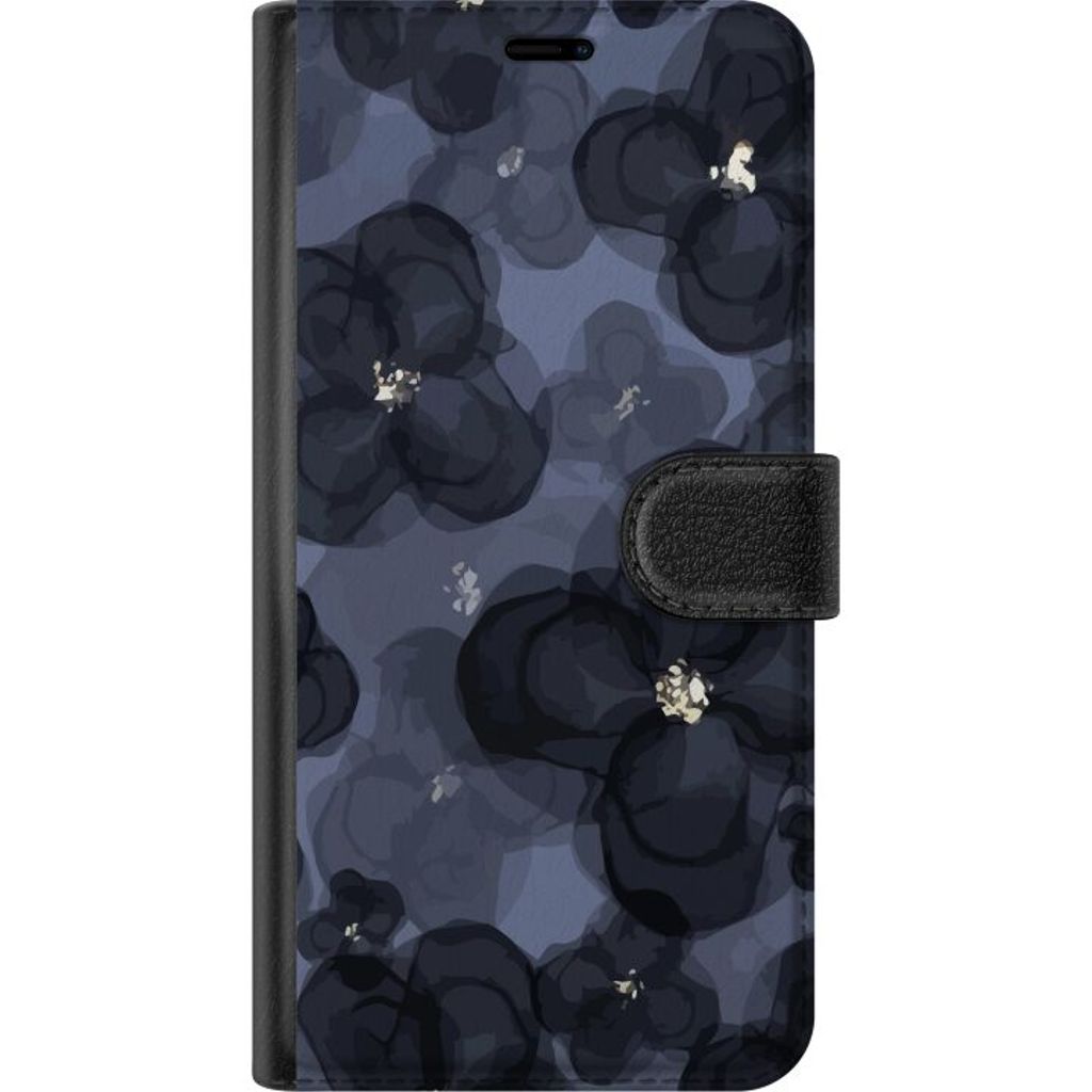 Samsung Galaxy S24 FE Musta Lompakkokotelo Blomsteräng