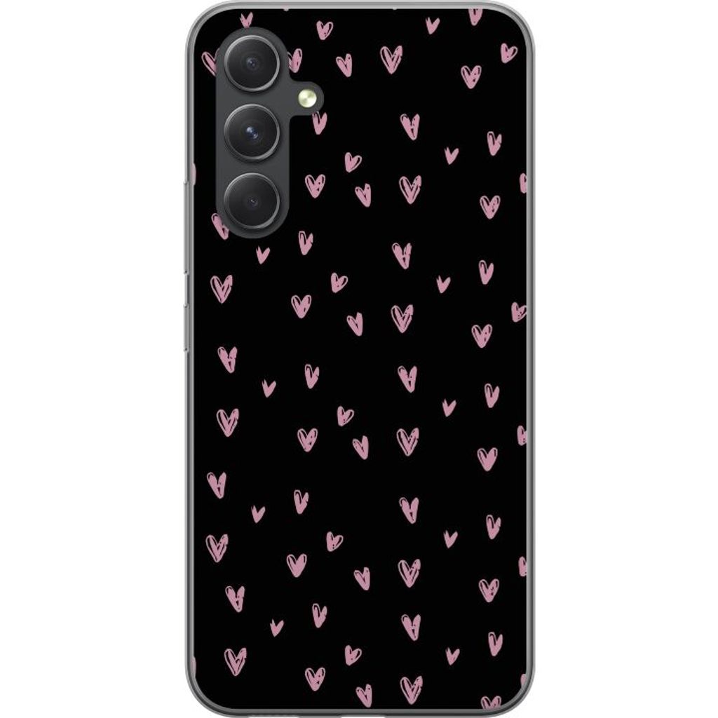 Samsung Galaxy S24 FE Transparent Mobilskal Små Kärleksymboler