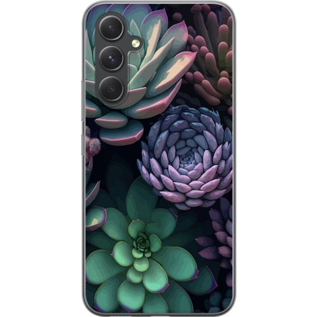 Samsung Galaxy S24 FE Transparent Mobilskal Taklök grön