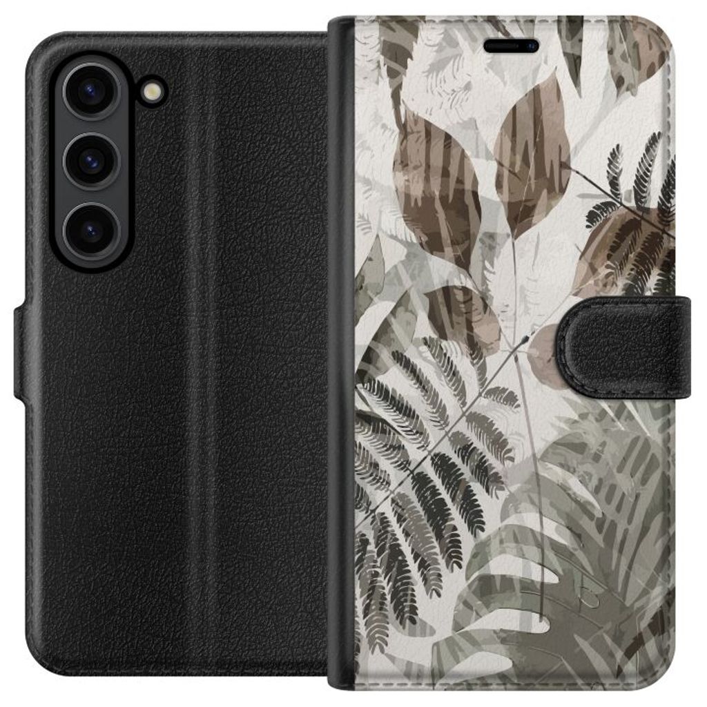 Samsung Galaxy S24+ Svart Plånboksfodral Skogens löv