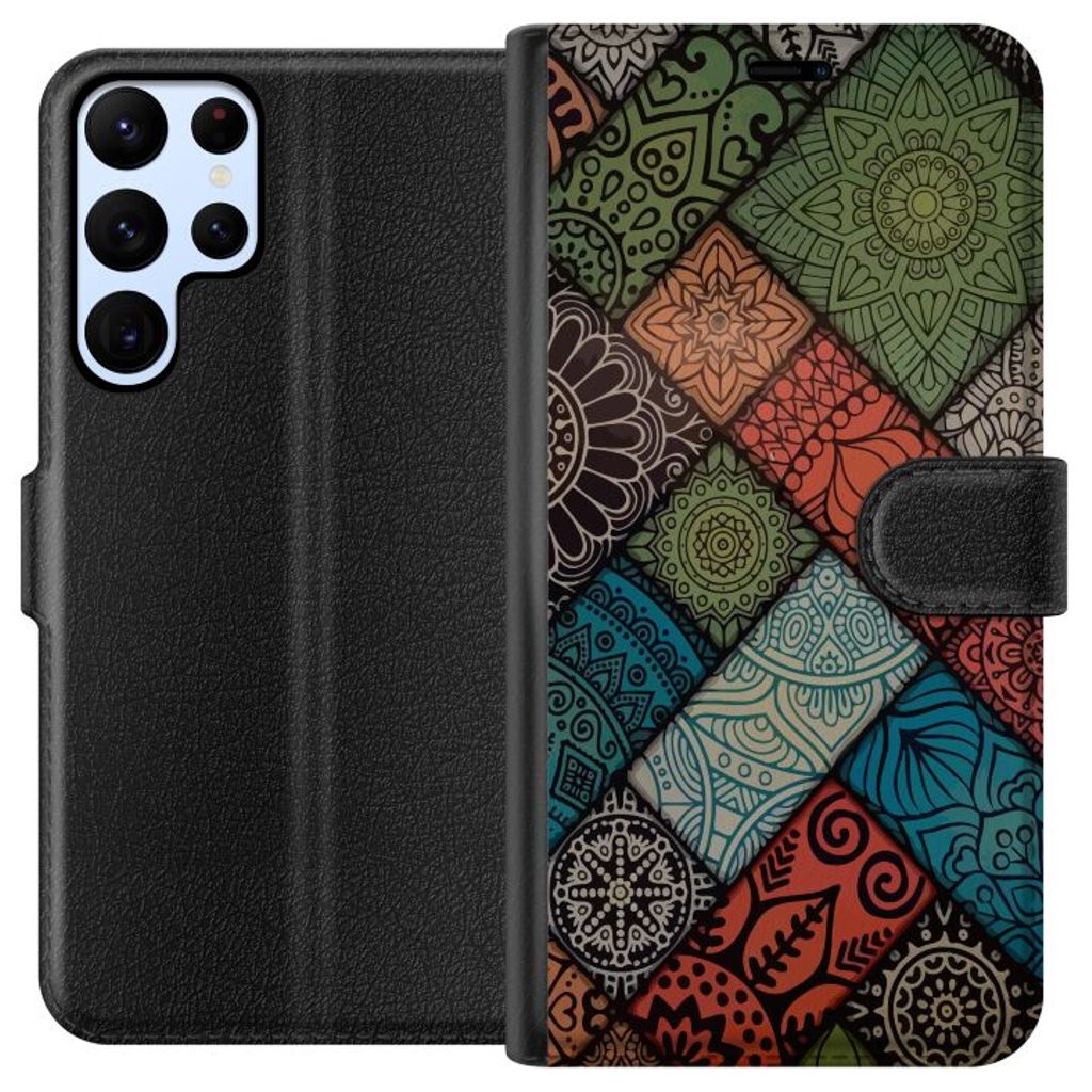 Samsung Galaxy S24 Ultra Svart Plånboksfodral Eterisk Elegans