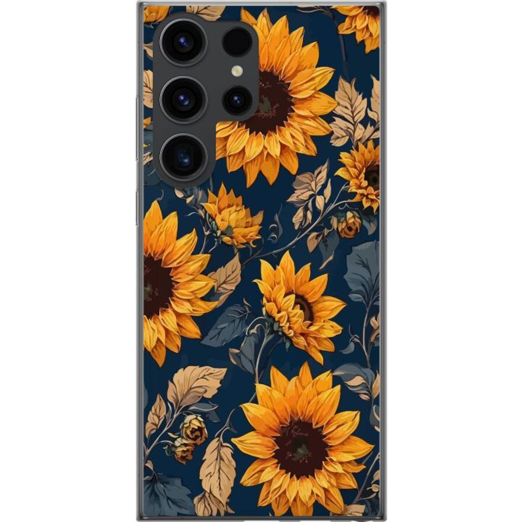 Samsung Galaxy S24 Ultra Gennemsigtigt Telefoncover Solrosor